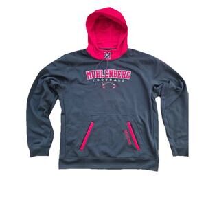 X-Grain "Muhlenberg football" Sportswear Pullover Hoodie Red/Black XL A001614